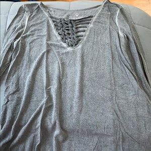 soft and sexy dark gray long sleeve